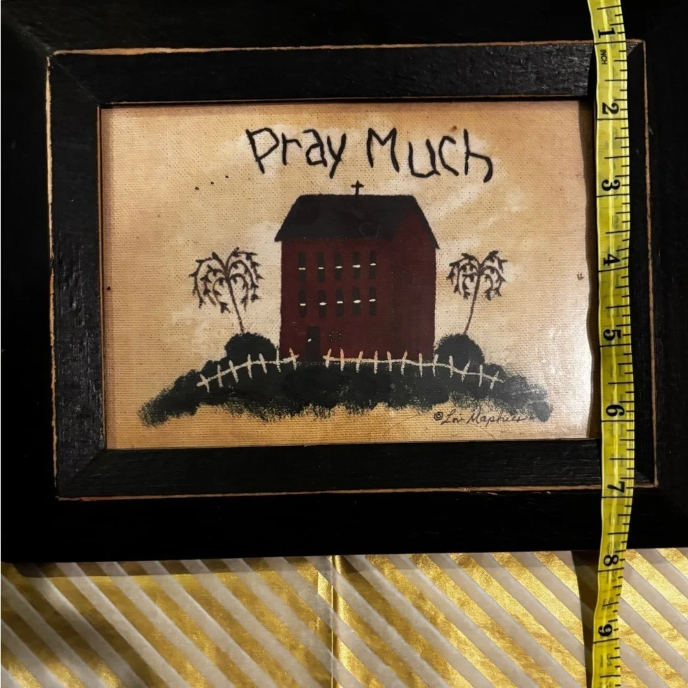 Framed 'Pray Much' Artwork